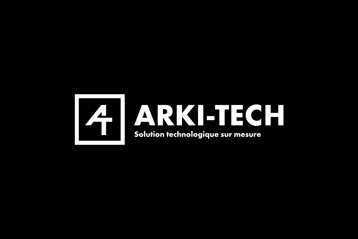 Logo Arki-Tech blanc sur fond noir