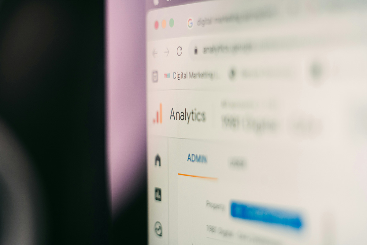écran avec Google Analytics
