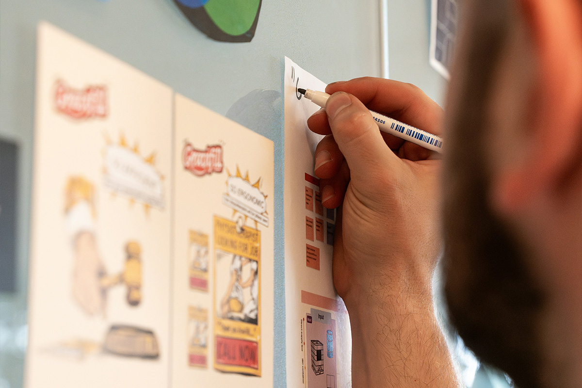 tableau de réflexion d'un graphiste