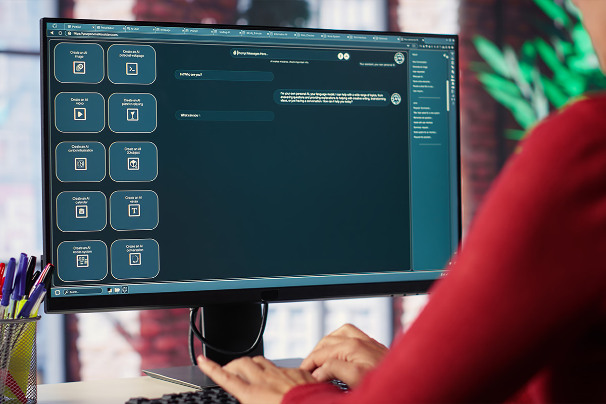 écran d'ordinateur d'un graphiste
